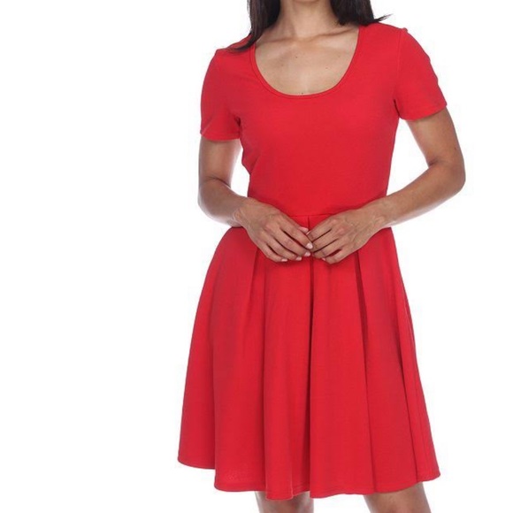 Banana Republic Dresses & Skirts - Banana Republic | Red Short Sleeve Skater Dress women’s M/8